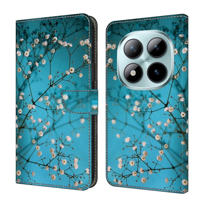 Funda para teléfono de cuero vegano pintado con efecto cristal, For Redmi Note 15 4G / 5G Global 164mm, For Redmi Note 15 Pro 5G Global 163.6mm, For Redmi 15C 5G / 4G EU 173mm / Poco C85 5G, For Redmi 15 5G Global / 15 4G SEA 169.5mm                   ...