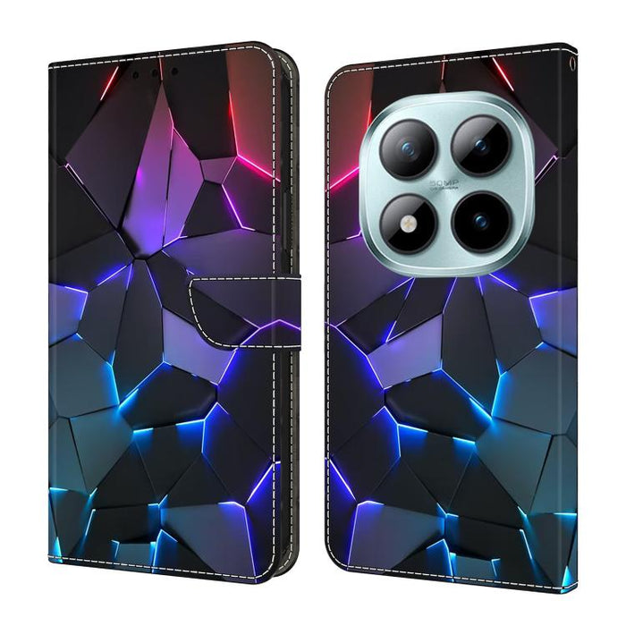 Funda para teléfono de cuero vegano pintado con efecto cristal, For Redmi Note 15 4G / 5G Global 164mm, For Redmi Note 15 Pro 5G Global 163.6mm, For Redmi 15C 5G / 4G EU 173mm / Poco C85 5G, For Redmi 15 5G Global / 15 4G SEA 169.5mm                   ...