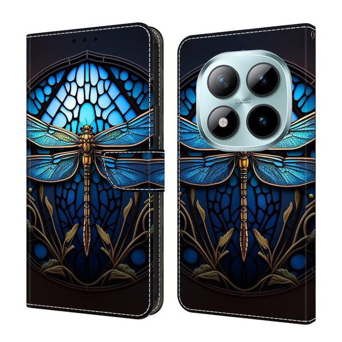 Funda para teléfono de cuero vegano pintado con efecto cristal, For Redmi Note 15 4G / 5G Global 164mm, For Redmi Note 15 Pro 5G Global 163.6mm, For Redmi 15C 5G / 4G EU 173mm / Poco C85 5G, For Redmi 15 5G Global / 15 4G SEA 169.5mm                   ...