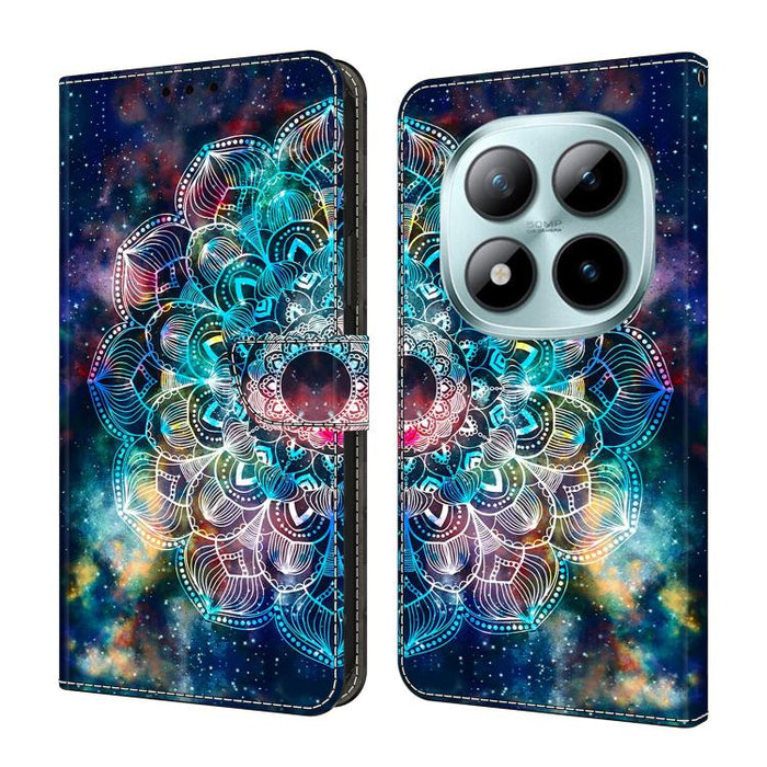 Funda para teléfono de cuero vegano pintado con efecto cristal, For Redmi Note 15 4G / 5G Global 164mm, For Redmi Note 15 Pro 5G Global 163.6mm, For Redmi 15C 5G / 4G EU 173mm / Poco C85 5G, For Redmi 15 5G Global / 15 4G SEA 169.5mm                   ...