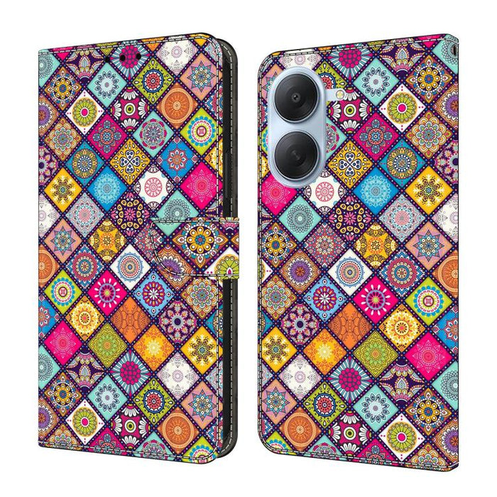 Funda para teléfono de cuero vegano pintado con efecto cristal, For Redmi Note 15 4G / 5G Global 164mm, For Redmi Note 15 Pro 5G Global 163.6mm, For Redmi 15C 5G / 4G EU 173mm / Poco C85 5G, For Redmi 15 5G Global / 15 4G SEA 169.5mm                   ...