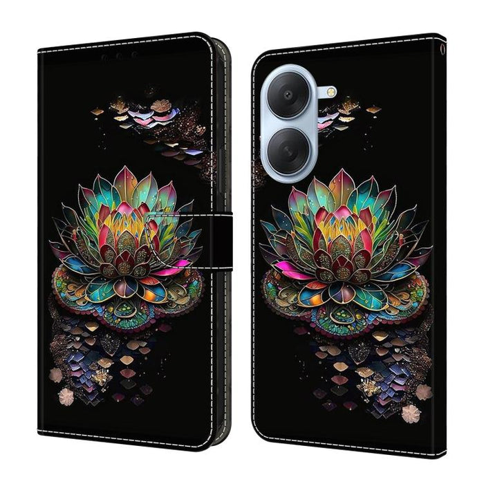 Funda para teléfono de cuero vegano pintado con efecto cristal, For Redmi Note 15 4G / 5G Global 164mm, For Redmi Note 15 Pro 5G Global 163.6mm, For Redmi 15C 5G / 4G EU 173mm / Poco C85 5G, For Redmi 15 5G Global / 15 4G SEA 169.5mm                   ...