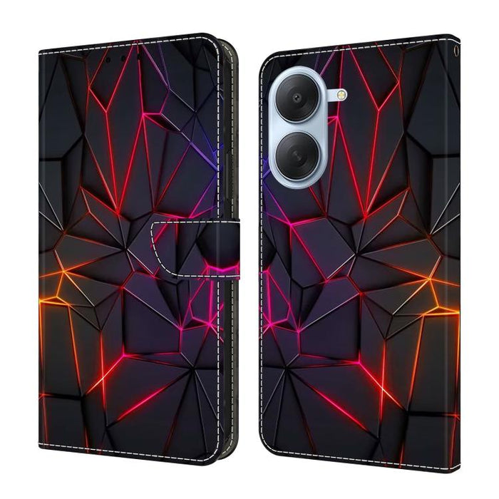 Funda para teléfono de cuero vegano pintado con efecto cristal, For Redmi Note 15 4G / 5G Global 164mm, For Redmi Note 15 Pro 5G Global 163.6mm, For Redmi 15C 5G / 4G EU 173mm / Poco C85 5G, For Redmi 15 5G Global / 15 4G SEA 169.5mm                   ...