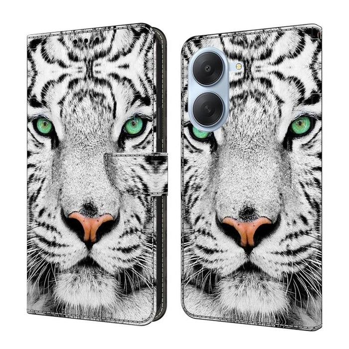 Funda para teléfono de cuero vegano pintado con efecto cristal, For Redmi Note 15 4G / 5G Global 164mm, For Redmi Note 15 Pro 5G Global 163.6mm, For Redmi 15C 5G / 4G EU 173mm / Poco C85 5G, For Redmi 15 5G Global / 15 4G SEA 169.5mm                   ...