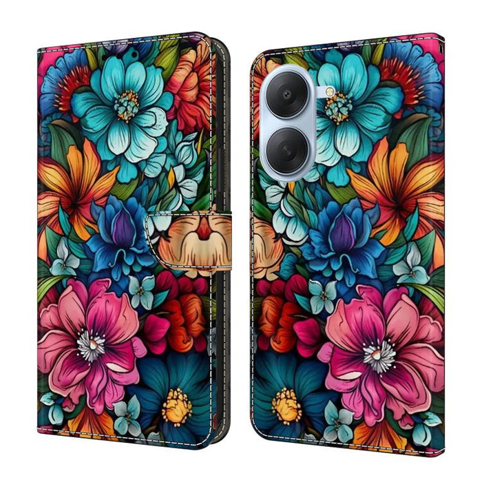 Funda para teléfono de cuero vegano pintado con efecto cristal, For Redmi Note 15 4G / 5G Global 164mm, For Redmi Note 15 Pro 5G Global 163.6mm, For Redmi 15C 5G / 4G EU 173mm / Poco C85 5G, For Redmi 15 5G Global / 15 4G SEA 169.5mm                   ...
