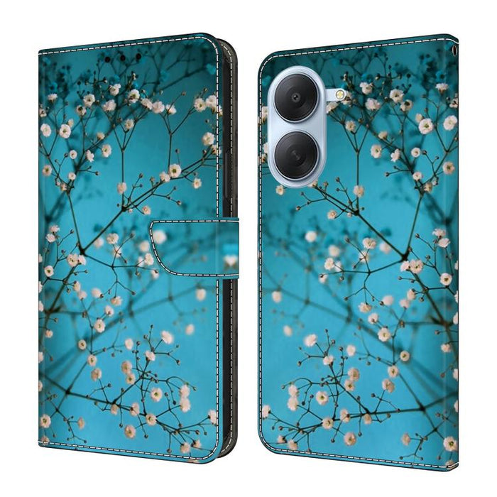 Funda para teléfono de cuero vegano pintado con efecto cristal, For Redmi Note 15 4G / 5G Global 164mm, For Redmi Note 15 Pro 5G Global 163.6mm, For Redmi 15C 5G / 4G EU 173mm / Poco C85 5G, For Redmi 15 5G Global / 15 4G SEA 169.5mm                   ...