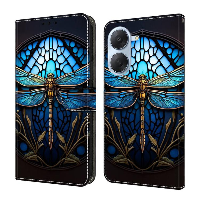 Funda para teléfono de cuero vegano pintado con efecto cristal, For Redmi Note 15 4G / 5G Global 164mm, For Redmi Note 15 Pro 5G Global 163.6mm, For Redmi 15C 5G / 4G EU 173mm / Poco C85 5G, For Redmi 15 5G Global / 15 4G SEA 169.5mm                   ...