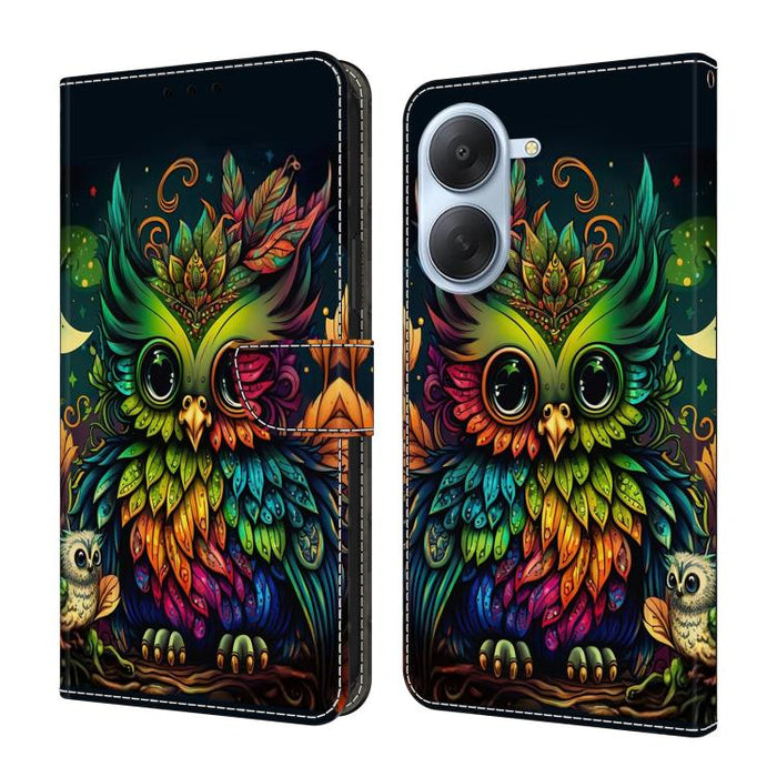 Funda para teléfono de cuero vegano pintado con efecto cristal, For Redmi Note 15 4G / 5G Global 164mm, For Redmi Note 15 Pro 5G Global 163.6mm, For Redmi 15C 5G / 4G EU 173mm / Poco C85 5G, For Redmi 15 5G Global / 15 4G SEA 169.5mm                   ...