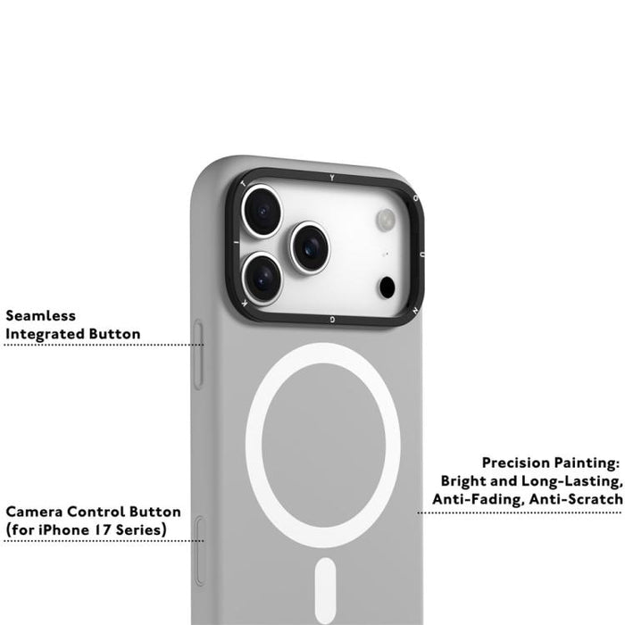 Funda de silicona para teléfono YOUNGKIT Condensate Magnetic Frame Holder Lens Frame Holder, For iPhone 17 Pro Max, For iPhone 17 Pro