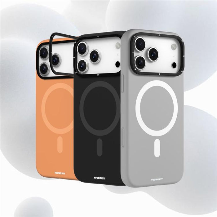 Funda de silicona para teléfono YOUNGKIT Condensate Magnetic Frame Holder Lens Frame Holder, For iPhone 17 Pro Max, For iPhone 17 Pro