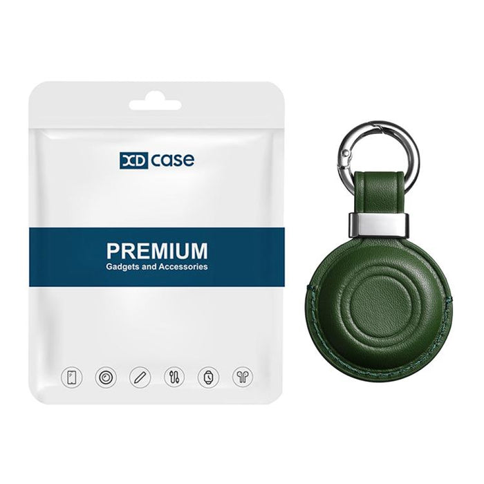 Funda protectora de cuero de microfibra con clip metálico XDcase y llavero., For AirTag 2nd Gen / 1st Gen