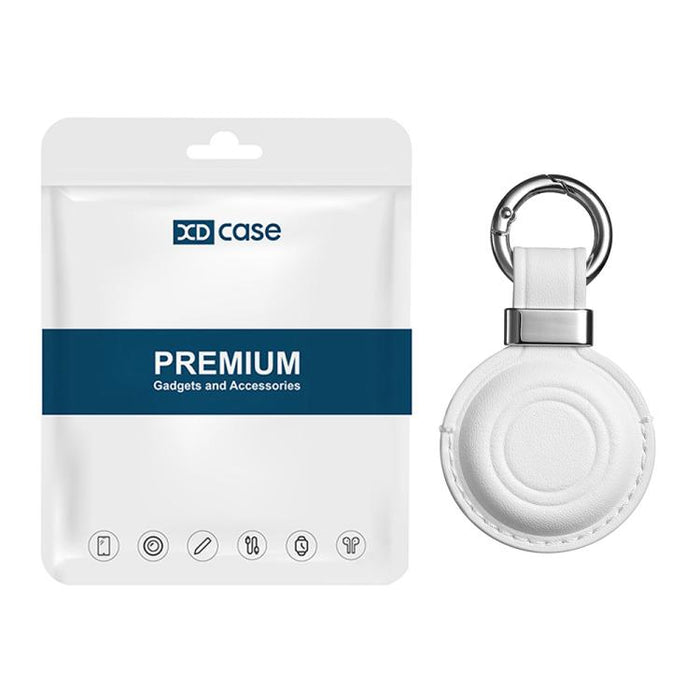 Funda protectora de cuero de microfibra con clip metálico XDcase y llavero., For AirTag 2nd Gen / 1st Gen