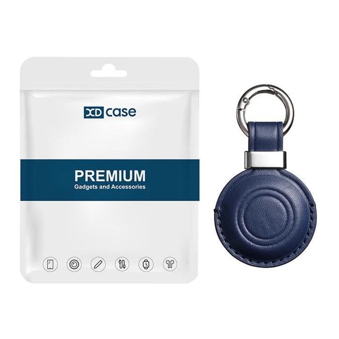 Funda protectora de cuero de microfibra con clip metálico XDcase y llavero., For AirTag 2nd Gen / 1st Gen