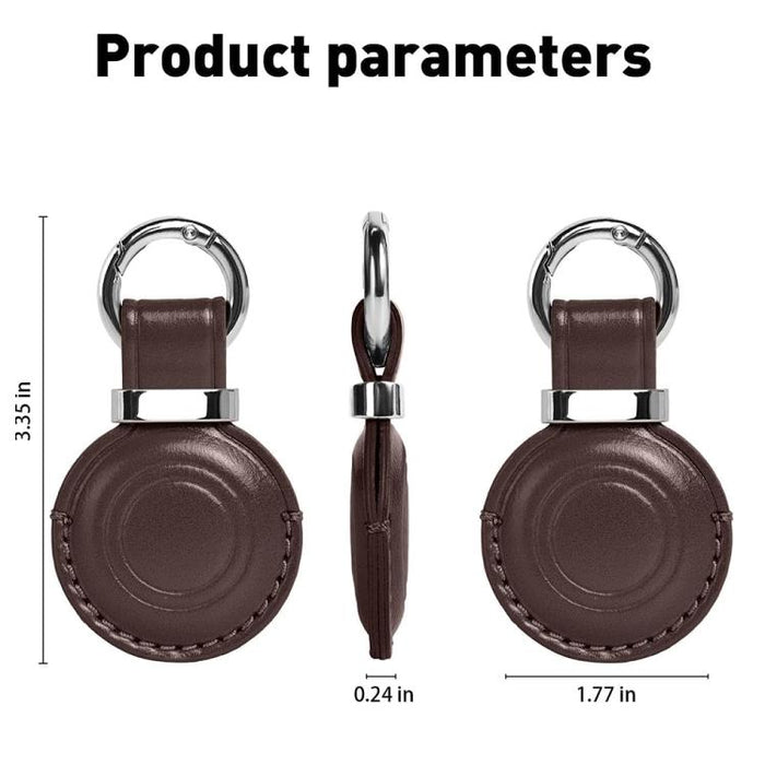 Funda protectora de cuero de microfibra con clip metálico XDcase y llavero., For AirTag 2nd Gen / 1st Gen