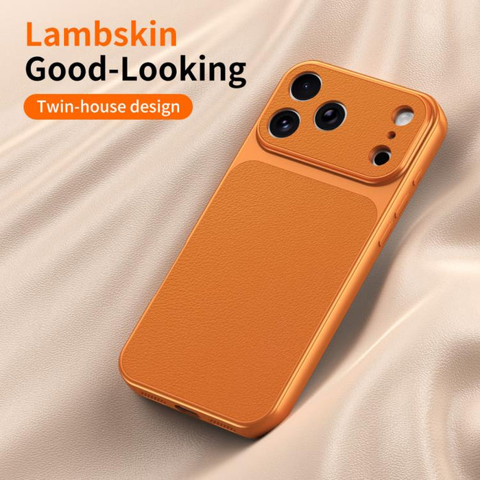 Funda para teléfono a prueba de golpes con tacto de piel de cordero de la serie Lambkin, For iPhone 17 Pro Max, For iPhone 17 Pro