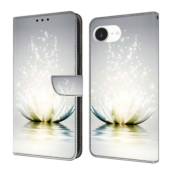 Funda para teléfono de cuero vegano pintado con efecto cristal, For iPhone 17e / 16e, For iPhone 17 Pro Max, For iPhone 17 Pro, For iPhone 17, For iPhone Air