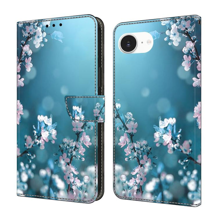 Funda para teléfono de cuero vegano pintado con efecto cristal, For iPhone 17e / 16e, For iPhone 17 Pro Max, For iPhone 17 Pro, For iPhone 17, For iPhone Air