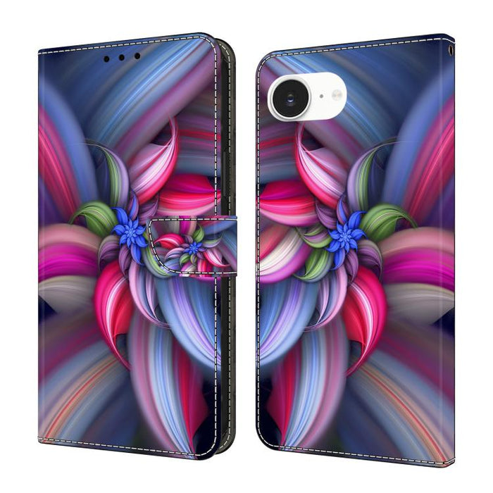 Funda para teléfono de cuero vegano pintado con efecto cristal, For iPhone 17e / 16e, For iPhone 17 Pro Max, For iPhone 17 Pro, For iPhone 17, For iPhone Air