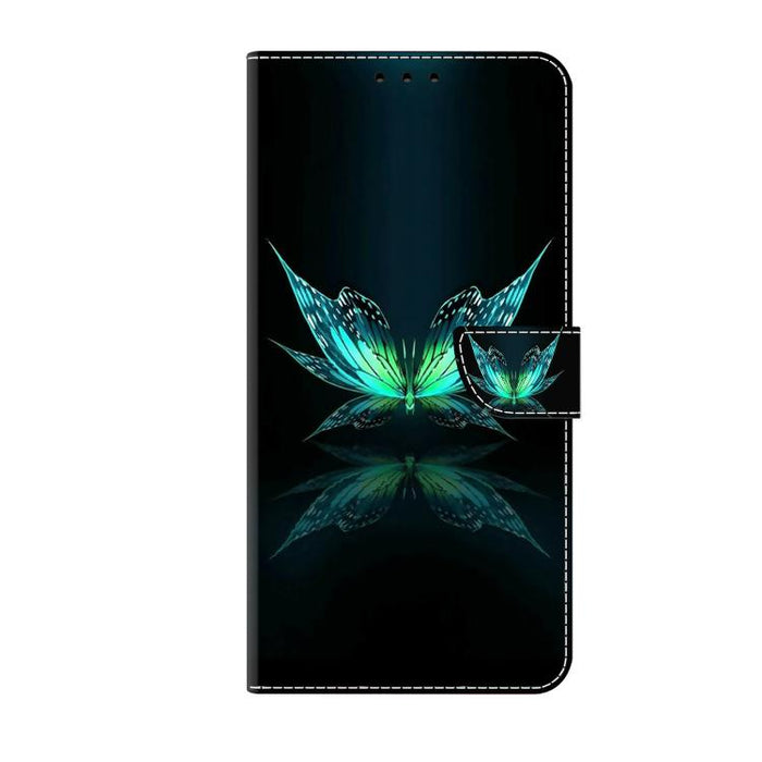 Funda para teléfono de cuero vegano pintado con efecto cristal, For iPhone 17e / 16e, For iPhone 17 Pro Max, For iPhone 17 Pro, For iPhone 17, For iPhone Air