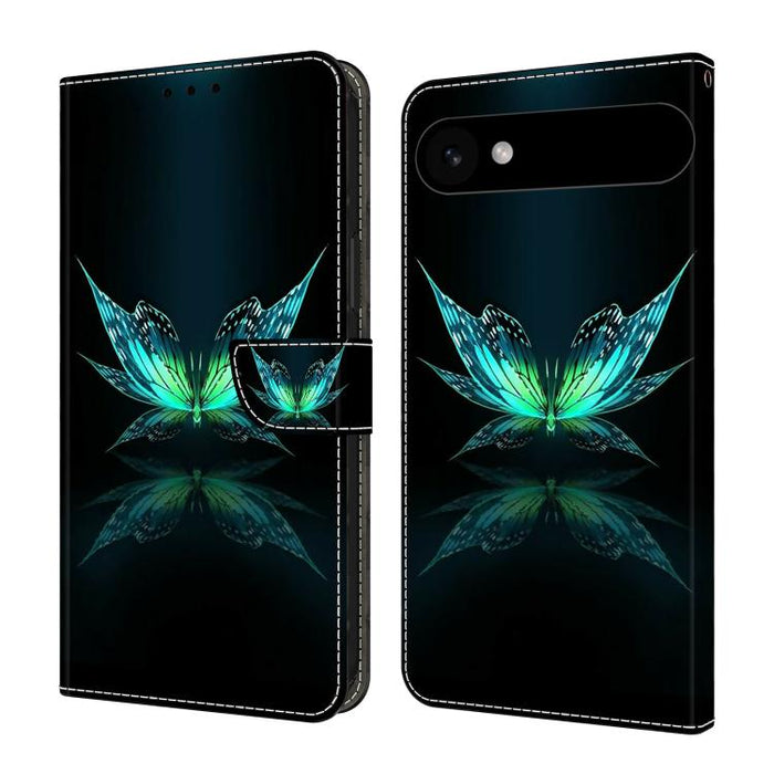 Funda para teléfono de cuero vegano pintado con efecto cristal, For iPhone 17e / 16e, For iPhone 17 Pro Max, For iPhone 17 Pro, For iPhone 17, For iPhone Air