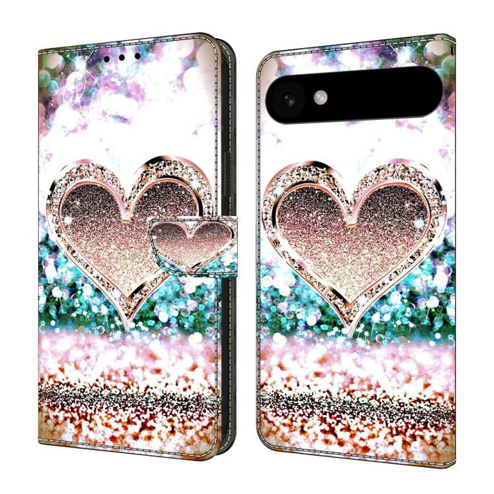 Funda para teléfono de cuero vegano pintado con efecto cristal, For iPhone 17e / 16e, For iPhone 17 Pro Max, For iPhone 17 Pro, For iPhone 17, For iPhone Air