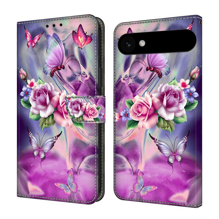 Funda para teléfono de cuero vegano pintado con efecto cristal, For iPhone 17e / 16e, For iPhone 17 Pro Max, For iPhone 17 Pro, For iPhone 17, For iPhone Air