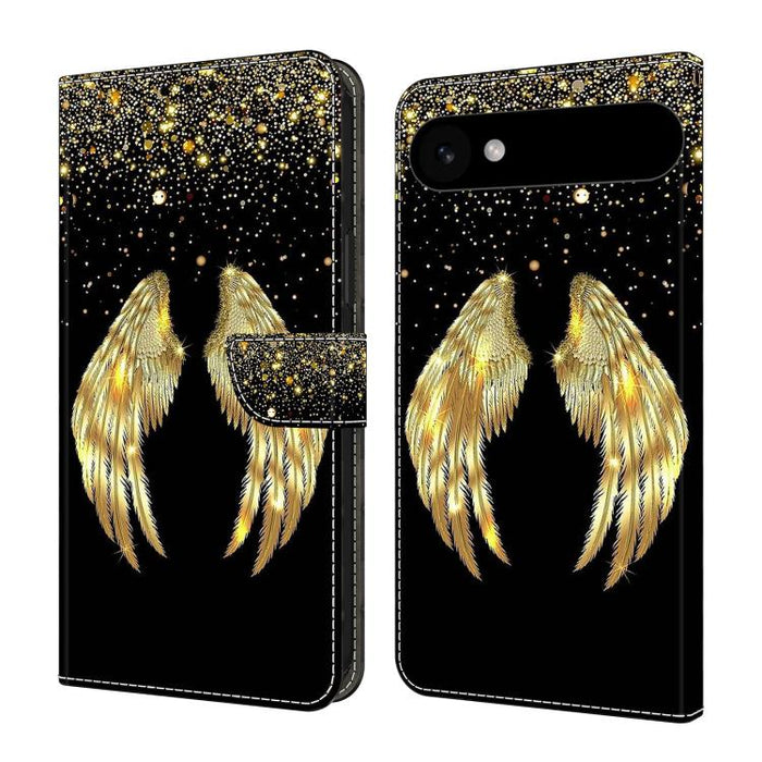 Funda para teléfono de cuero vegano pintado con efecto cristal, For iPhone 17e / 16e, For iPhone 17 Pro Max, For iPhone 17 Pro, For iPhone 17, For iPhone Air