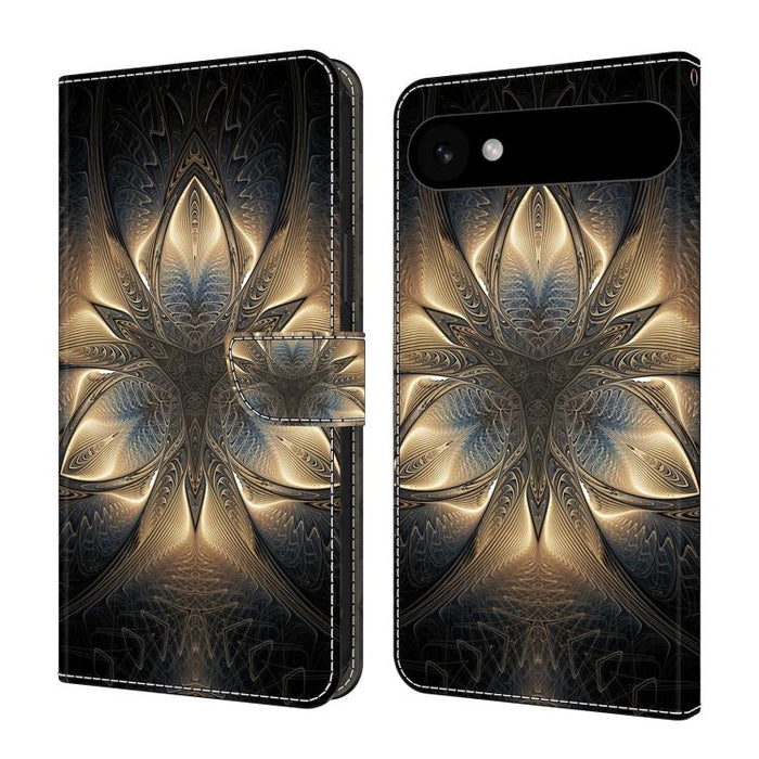 Funda para teléfono de cuero vegano pintado con efecto cristal, For iPhone 17e / 16e, For iPhone 17 Pro Max, For iPhone 17 Pro, For iPhone 17, For iPhone Air