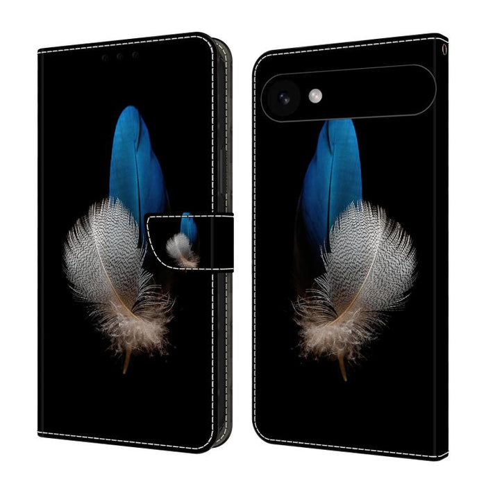 Funda para teléfono de cuero vegano pintado con efecto cristal, For iPhone 17e / 16e, For iPhone 17 Pro Max, For iPhone 17 Pro, For iPhone 17, For iPhone Air
