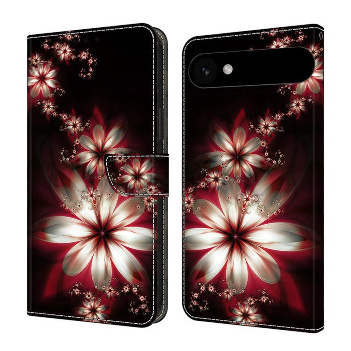 Funda para teléfono de cuero vegano pintado con efecto cristal, For iPhone 17e / 16e, For iPhone 17 Pro Max, For iPhone 17 Pro, For iPhone 17, For iPhone Air
