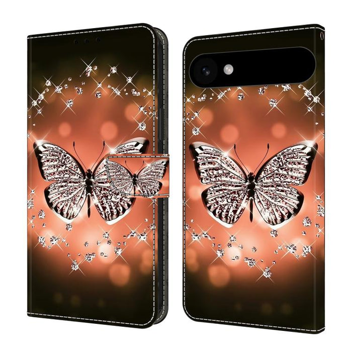 Funda para teléfono de cuero vegano pintado con efecto cristal, For iPhone 17e / 16e, For iPhone 17 Pro Max, For iPhone 17 Pro, For iPhone 17, For iPhone Air