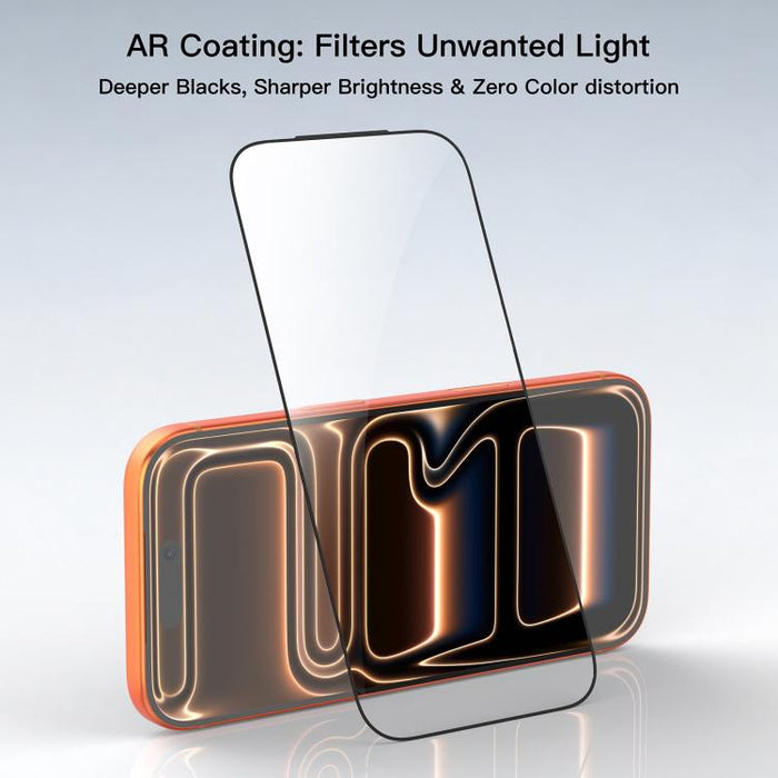 Película de vidrio templado antirreflectante esmerilado Mutural Easy Install para cámaras sin polvo, For iPhone 17 Pro Max, For iPhone 17 Pro, For iPhone 17, For iPhone Air