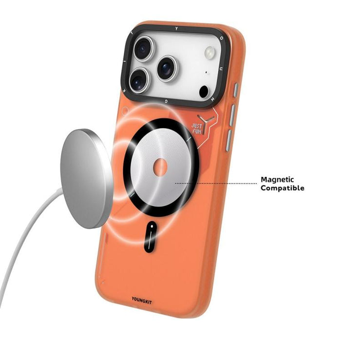 Funda magnética híbrida para teléfono YOUNGKIT Disc Design Series de TPU y PC, For iPhone 17 Pro Max, For iPhone 17 Pro