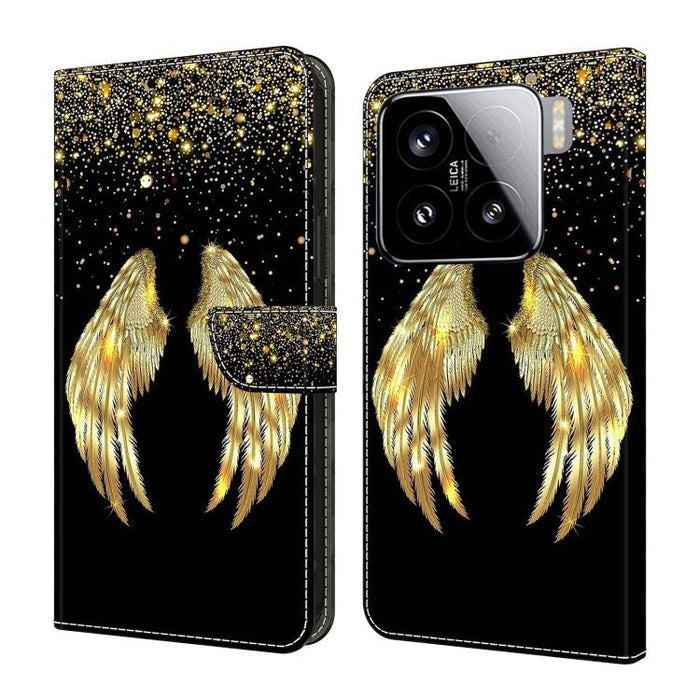 Funda para teléfono de cuero vegano pintado con efecto cristal, For Xiaomi 17 Ultra, For Xiaomi 15T Pro 5G, For Xiaomi 15T 5G, For Xiaomi 15 Pro, For Xiaomi 15