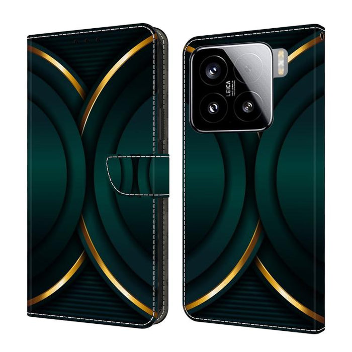 Funda para teléfono de cuero vegano pintado con efecto cristal, For Xiaomi 17 Ultra, For Xiaomi 15T Pro 5G, For Xiaomi 15T 5G, For Xiaomi 15 Pro, For Xiaomi 15