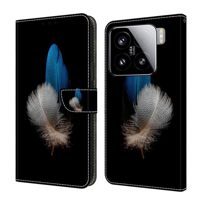 Funda para teléfono de cuero vegano pintado con efecto cristal, For Xiaomi 17 Ultra, For Xiaomi 15T Pro 5G, For Xiaomi 15T 5G, For Xiaomi 15 Pro, For Xiaomi 15