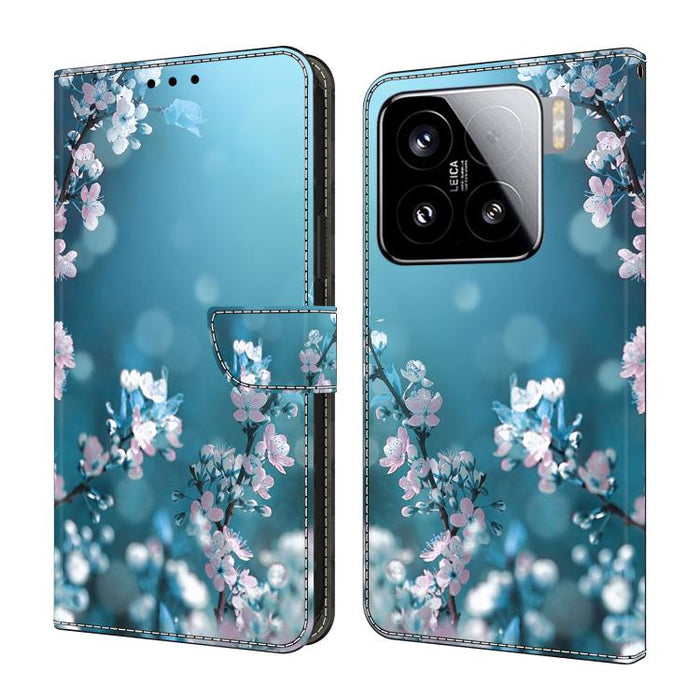 Funda para teléfono de cuero vegano pintado con efecto cristal, For Xiaomi 17 Ultra, For Xiaomi 15T Pro 5G, For Xiaomi 15T 5G, For Xiaomi 15 Pro, For Xiaomi 15