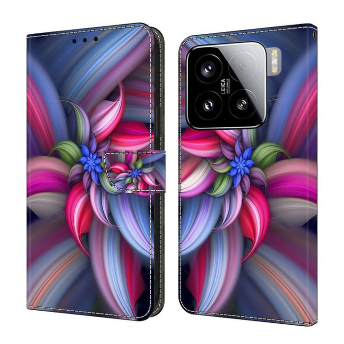 Funda para teléfono de cuero vegano pintado con efecto cristal, For Xiaomi 17 Ultra, For Xiaomi 15T Pro 5G, For Xiaomi 15T 5G, For Xiaomi 15 Pro, For Xiaomi 15