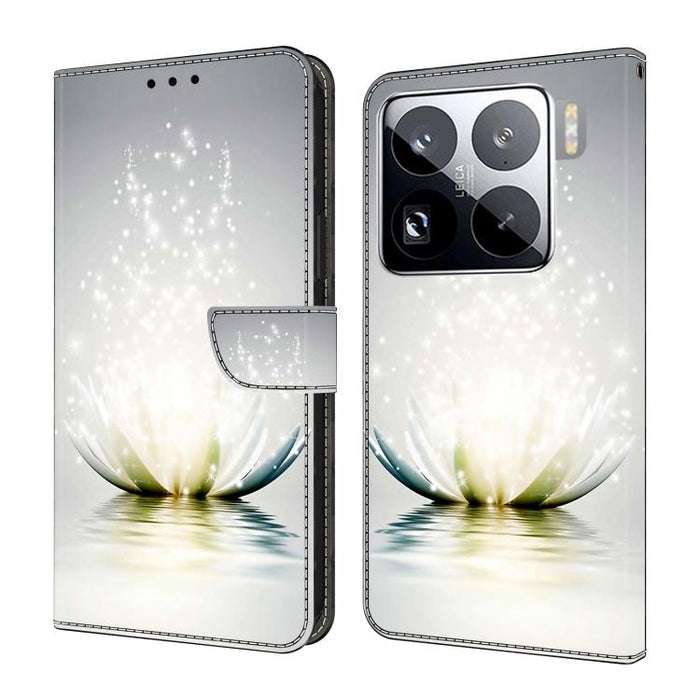 Funda para teléfono de cuero vegano pintado con efecto cristal, For Xiaomi 17 Ultra, For Xiaomi 15T Pro 5G, For Xiaomi 15T 5G, For Xiaomi 15 Pro, For Xiaomi 15