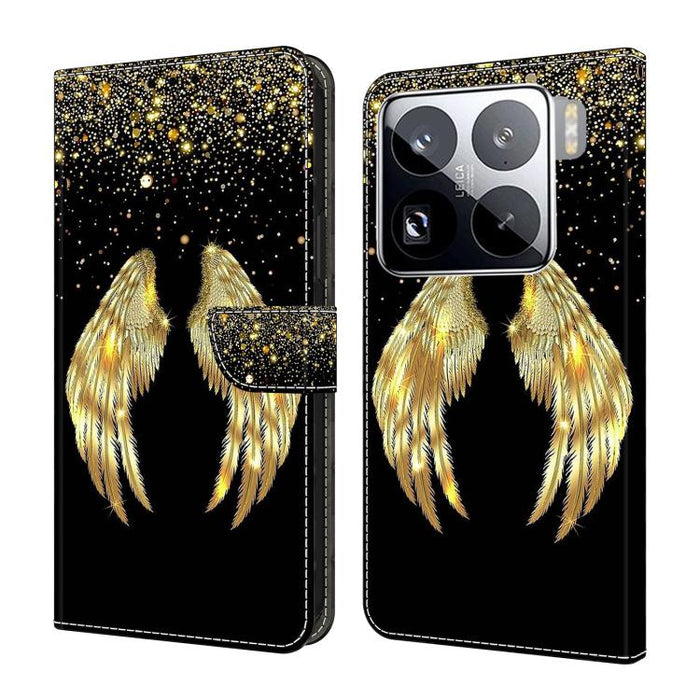 Funda para teléfono de cuero vegano pintado con efecto cristal, For Xiaomi 17 Ultra, For Xiaomi 15T Pro 5G, For Xiaomi 15T 5G, For Xiaomi 15 Pro, For Xiaomi 15
