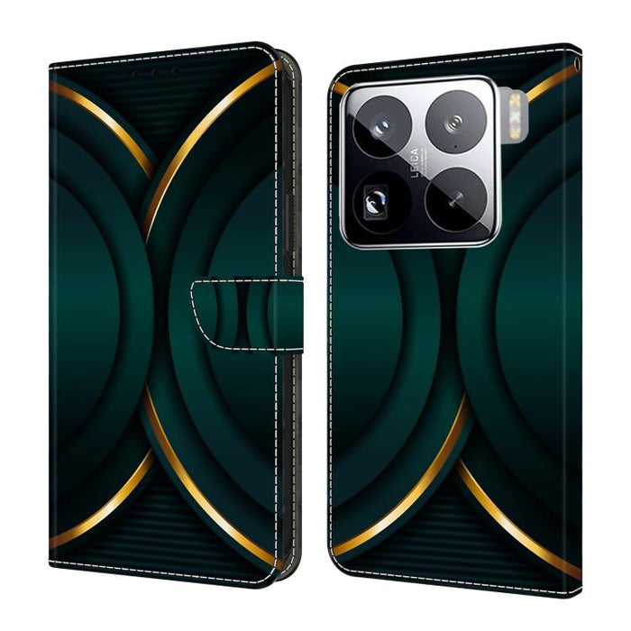 Funda para teléfono de cuero vegano pintado con efecto cristal, For Xiaomi 17 Ultra, For Xiaomi 15T Pro 5G, For Xiaomi 15T 5G, For Xiaomi 15 Pro, For Xiaomi 15