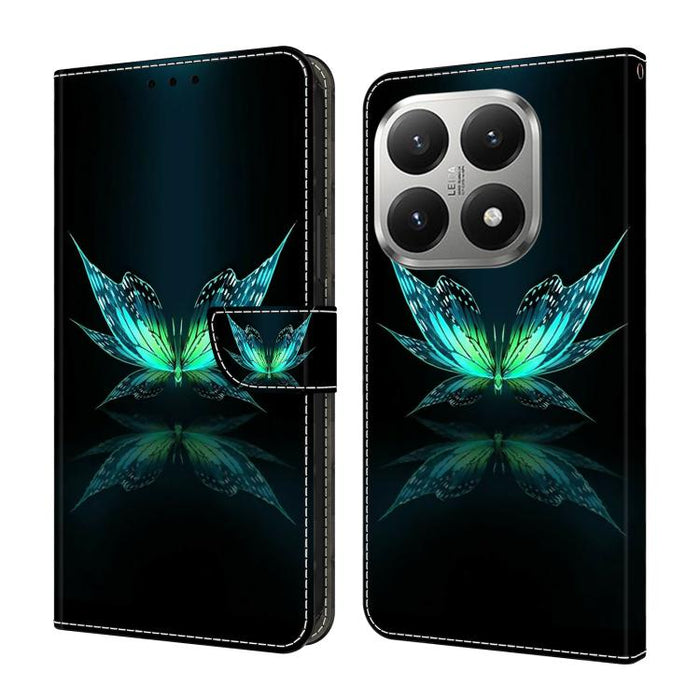 Funda para teléfono de cuero vegano pintado con efecto cristal, For Xiaomi 17 Ultra, For Xiaomi 15T Pro 5G, For Xiaomi 15T 5G, For Xiaomi 15 Pro, For Xiaomi 15