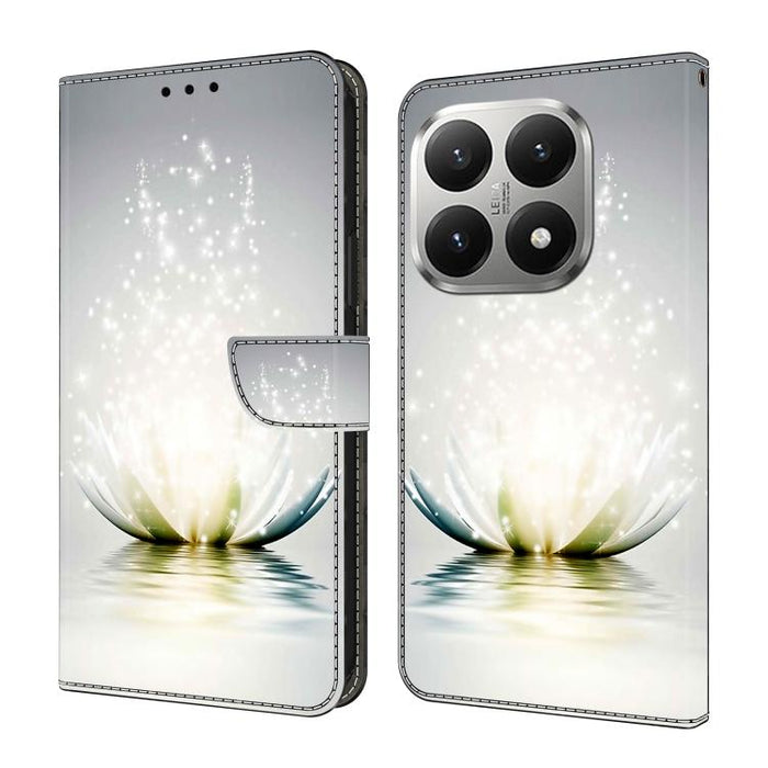 Funda para teléfono de cuero vegano pintado con efecto cristal, For Xiaomi 17 Ultra, For Xiaomi 15T Pro 5G, For Xiaomi 15T 5G, For Xiaomi 15 Pro, For Xiaomi 15