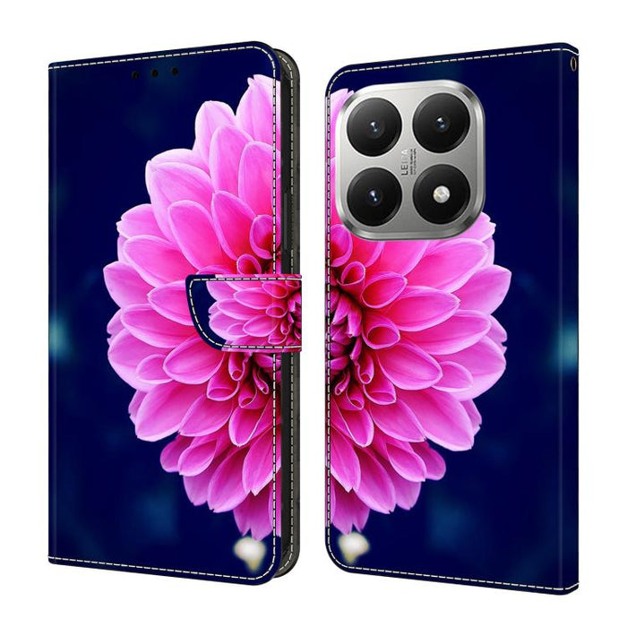Funda para teléfono de cuero vegano pintado con efecto cristal, For Xiaomi 17 Ultra, For Xiaomi 15T Pro 5G, For Xiaomi 15T 5G, For Xiaomi 15 Pro, For Xiaomi 15