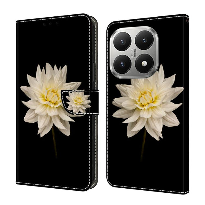 Funda para teléfono de cuero vegano pintado con efecto cristal, For Xiaomi 17 Ultra, For Xiaomi 15T Pro 5G, For Xiaomi 15T 5G, For Xiaomi 15 Pro, For Xiaomi 15
