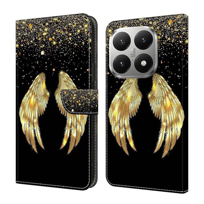 Funda para teléfono de cuero vegano pintado con efecto cristal, For Xiaomi 17 Ultra, For Xiaomi 15T Pro 5G, For Xiaomi 15T 5G, For Xiaomi 15 Pro, For Xiaomi 15