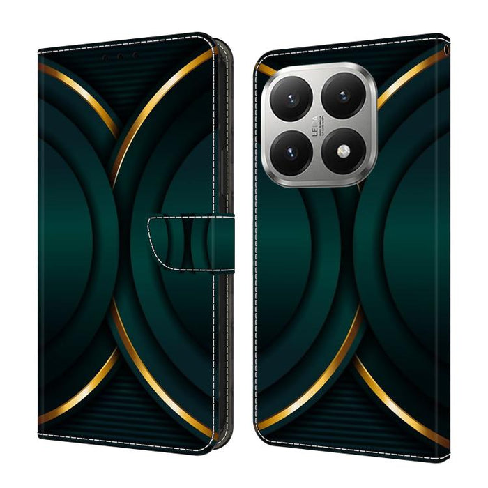 Funda para teléfono de cuero vegano pintado con efecto cristal, For Xiaomi 17 Ultra, For Xiaomi 15T Pro 5G, For Xiaomi 15T 5G, For Xiaomi 15 Pro, For Xiaomi 15