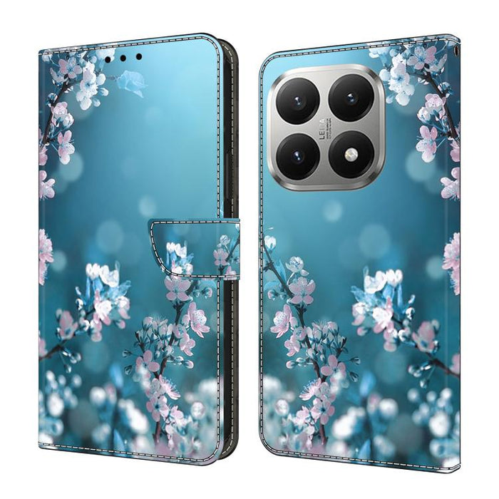 Funda para teléfono de cuero vegano pintado con efecto cristal, For Xiaomi 17 Ultra, For Xiaomi 15T Pro 5G, For Xiaomi 15T 5G, For Xiaomi 15 Pro, For Xiaomi 15