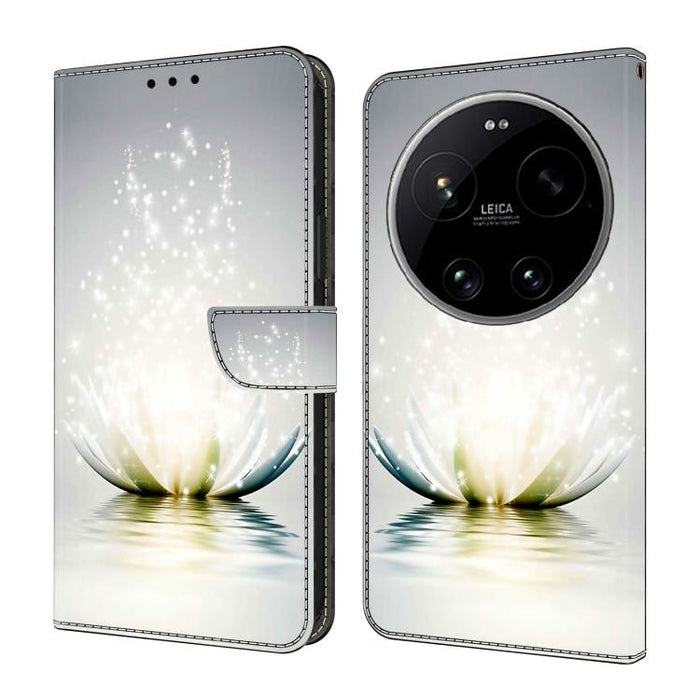 Funda para teléfono de cuero vegano pintado con efecto cristal, For Xiaomi 17 Ultra, For Xiaomi 15T Pro 5G, For Xiaomi 15T 5G, For Xiaomi 15 Pro, For Xiaomi 15