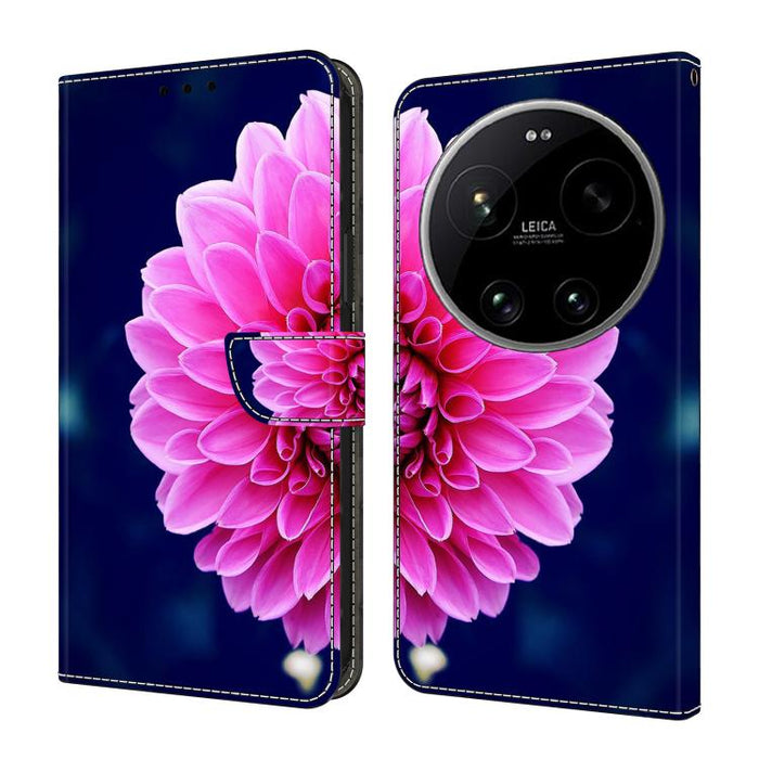 Funda para teléfono de cuero vegano pintado con efecto cristal, For Xiaomi 17 Ultra, For Xiaomi 15T Pro 5G, For Xiaomi 15T 5G, For Xiaomi 15 Pro, For Xiaomi 15